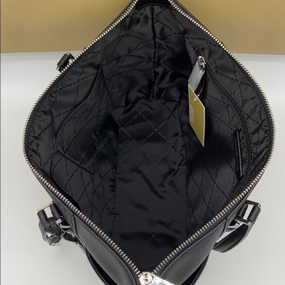 MICHAEL KORS CHARLOTTE LARGE TOP ZIP TOTE Black - Picture 10 of 16
